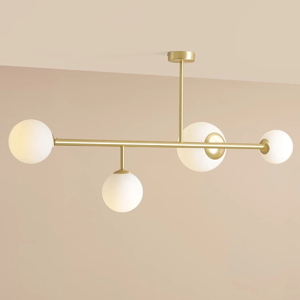 Przysufitowa lampa molekułowa Dione 1092PL_L40 Aldex glass mosiądz