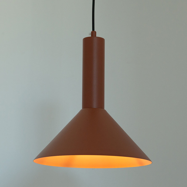 Lampa zwisająca stożkowa Vitrum 41114 do przedpokoju ceglana
