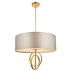 Zwisowa lampa z abażurem L&-195211 Light& na łańcuchu antyczne złoto