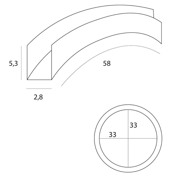 Szyna magnetyczna natynkowa MT0037 Maxlight łuk biała