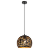 LAMPA wisząca MANORCA 2276 Rabalux orientalna OPRAWA zwis kula ball liście czarny złoty