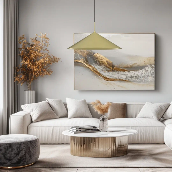 Zwisająca nad łóżkiem lampa CAPITAL MLP0945 do sypialni złota