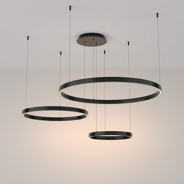 Lampa wisząca Rim MOD058PL-L100B3K LED 115W 3000K ringi czarne