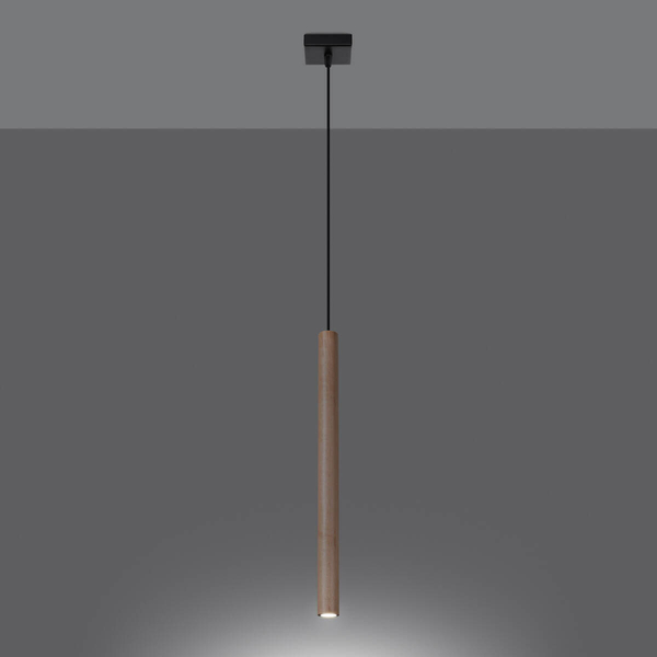Lampa wisząca Pastelo SL.1266 do jadalni naturalna drewniana czarna