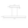 Ledowa lampa wisząca LINEA 11180102 Kaspa 40W 3000K ściemnialna belka czarna