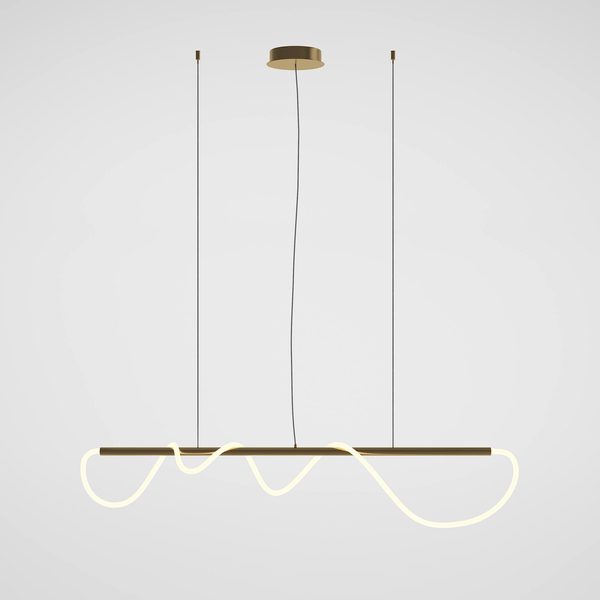 Ledowa lampa wisząca Rosa MOD166PL-L30G3K 30W 3000K do salonu złota