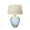 Szklana lampa stołowa QN-SAMARA-TL-BLU na biurko niebieska