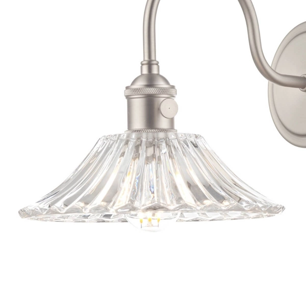 Lampa ścienna do jadalni Hadano HAD0761-04 Dar Lighting przezroczysta chrom