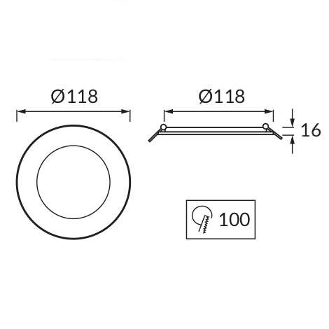 Wpust LAMPA sufitowa SLIM IRON 03541 Ideus metalowa OPRAWA wpuszczana LED 6W 4000K okrągłe oczko podtynkowe białe