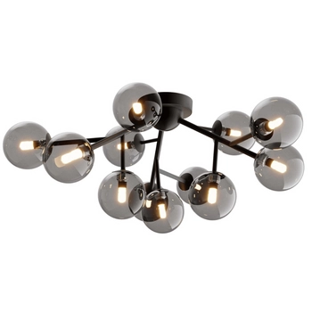 Lampa sufitowa plafon Dallas MOD545CL-12B kule przydymione