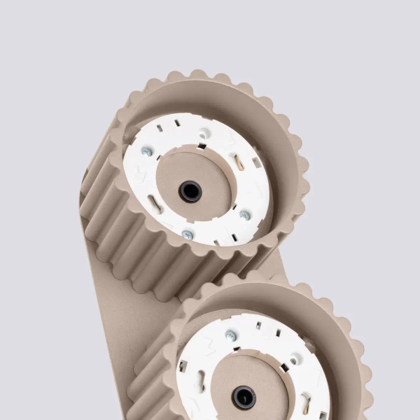 Nasufitowa lampa AURA SL.1818 podwójna ryflowana kaszmirowa