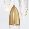Szklana lampa wisząca Ecrou QN-ECROU-1P-BG LED 10W 3000K do salonu złoty