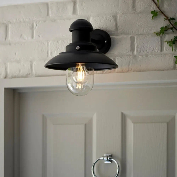 Ścienna lampa do ogrodu Hereford 95982 metalowa IP44 czarna