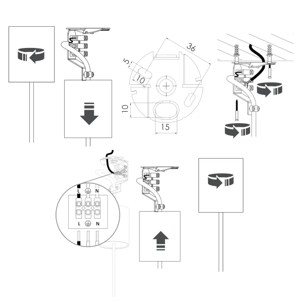 Loftowa wisząca lampa do sypialni MERSEY 5296 druciana czarna