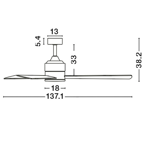 Sufitowy wentylator APIZACO LE42960+LE42962 Luces Exclusivas LED 18W 3000-6500K drewniany czarny