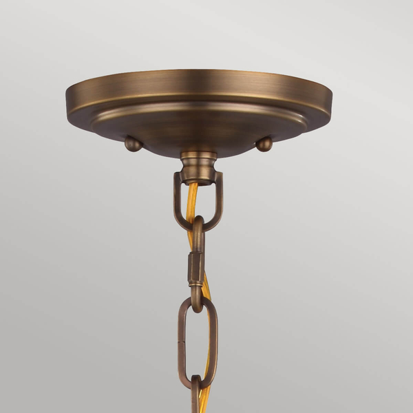 Szklana lampa wisząca Cadence FE-CADENCE-1P-MB do salonu mosiądz