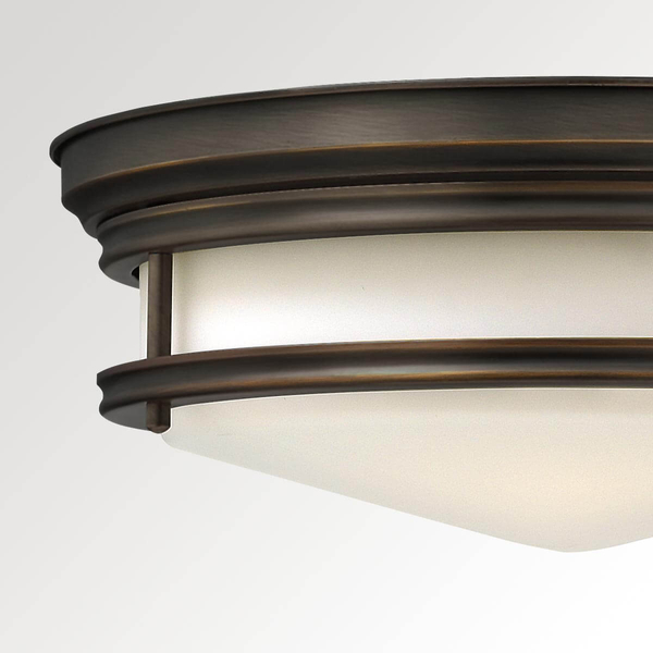 Sufitowa lampa do łazienki Hadley HK-HADLEY-F-OZ Hinkley IP44 brązowy biały