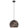 LAMPA wisząca MANORCA 2276 Rabalux orientalna OPRAWA zwis kula ball liście czarny złoty