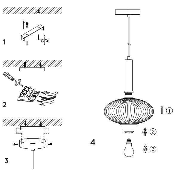 LAMPA wisząca MALOTO 45386/30/33 Lucide loftowa OPRAWA szklany zwis zielony mosiądz