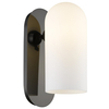 Ścienna LAMPA loft SEOUL  W01773BK Cosmolight tuba szklany kinkiet do przedpokoju czarny
