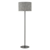 Podłogowa lampa do sypialni LAGO 11676 tuba tkanina szara