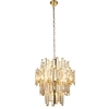 Kryształowa lampa wisząca L&-198925 Light& glamour szampańska złota