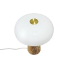 Stołowa lampka nocna Glossy 2520015009 marmurowa beżowa biała