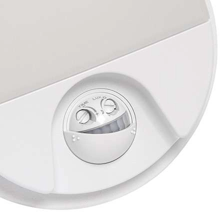 Zewnętrzna LAMPA elewacyjna PEDRO 03794 Ideus okrągła OPRAWA plafon LED 15W 4000K z czujnikiem IP54 biały