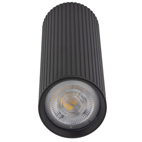 Nasufitowa lampa do jadalni Tune 10026 podłużna tubka czarna