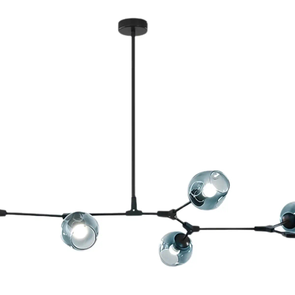 Lampa sufitowa Smokey ABIGALI-MD2003-9PCS-JG molekuły czarne