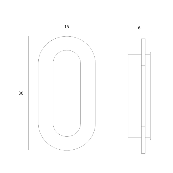 Naścienna lampa TRAVERTINO złota W0478 1xLED 10W 3000K IP44 trawertyn