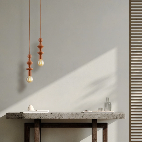 Pionowa zwisająca lampa Tower Brick 10869 żarówka metalowy brązowy