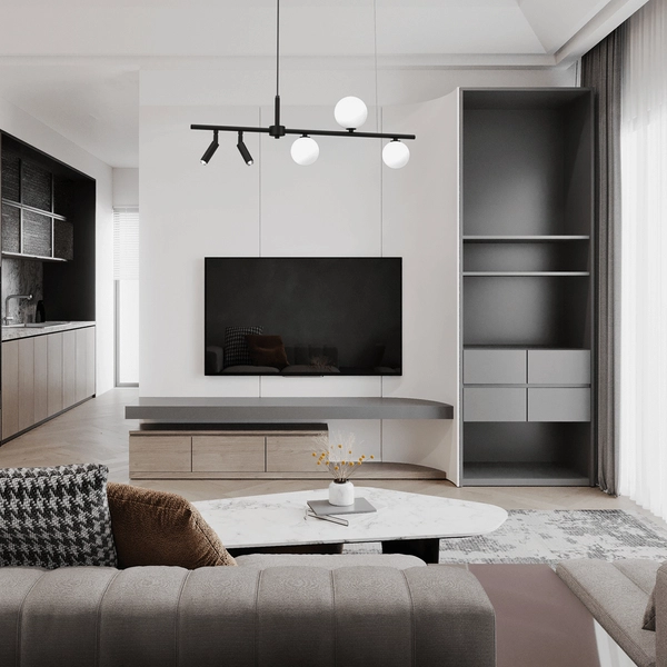 Kierunkowa lampa wisząca Sirio MLP8408 czarna biała