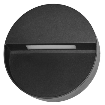 Okrągły kinkiet ścienny Piana OWL-4153-3K Italux LED 3W 3000K IP54 czarne