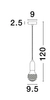 Wisząca lampa loftowa BANI LE42714 do przedpokoju czarna