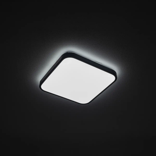 Minimalistyczna lampa sufitowa AGNES SQUARE 10984 LED 16W 4000K IP44 czarna