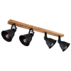 Industrialna LAMPA sufitowa GUNTHER 15466S-4 Globo plafon drewno czarny