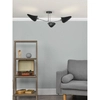 Sufitowa lampa metalowa Sebastian SEB0322 do salonu potrójna czarna