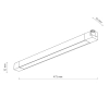 Szynowy ledowy panel jednofazowy Tracer 18192 LED 30W 3000K podłużny czarny
