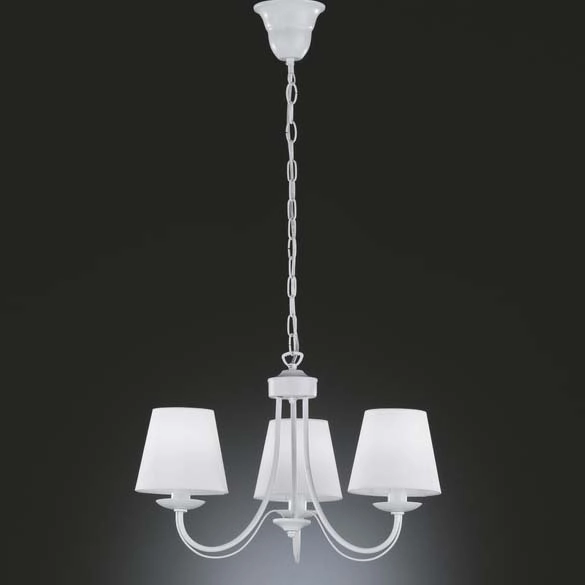 Żyrandol nad łóżko Cortez 110600331 biała lampa wisząca klasyczna