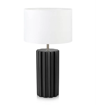 Stojąca lampa gabinetowa Column na biurko biała czarna