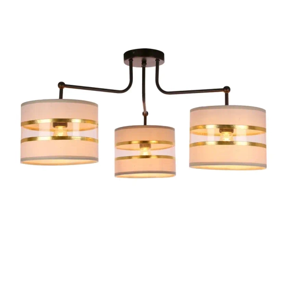 Sufitowa lampa z abażurami Andy 33-00514 biały złoty czarny