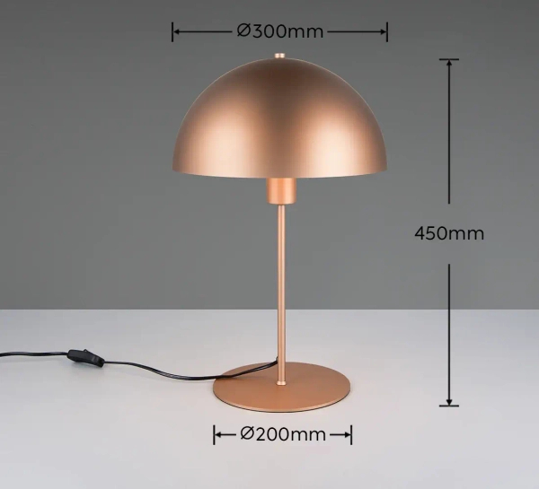 Stolikowa lampa NOLA 506290165 różowa kopuła 1xE27 do sypialni