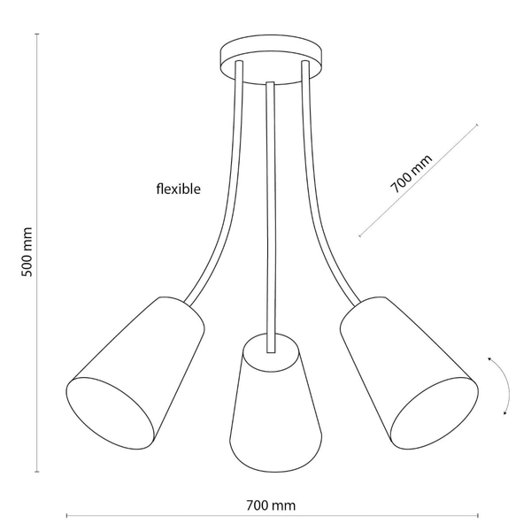 Lampa dziecięca sufitowa Wire 2106 TK Lighting z tkaniny kolorowa