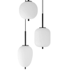 Kaskada lampa wisząca Marc LE42724 3-płomienna jadalniana czarna biała