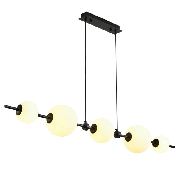 Kulista lampa wisząca MILA ST-CP241222-5L LED 27W 3000K kule białe czarne