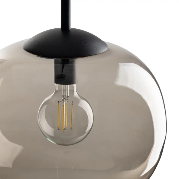 Sypialniana lampa wisząca VIBE 5826 kulista czarny bursztynowy