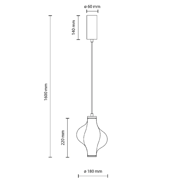 Lampa wisząca do sypialni Elva 18213 LED 8W 3000K nad stół czarny grafitowy
