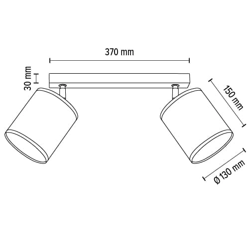 Drewniana lampa sufitowa Boho 56791274 Britop podwójna dębowa beżowa