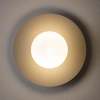 Ścienna lampa okrągła SATURN biała beżowa kulista 1xG9 szklana do salonu 12595